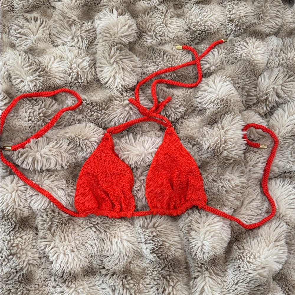 Monday Swimwear Red Triangle Bikini Top VV